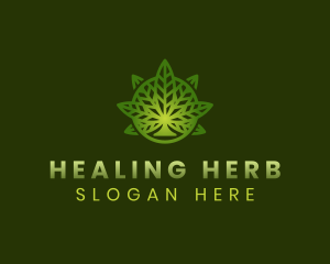 Herb Medication Weed  logo design