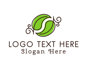 Green Herbal Leaves Logo