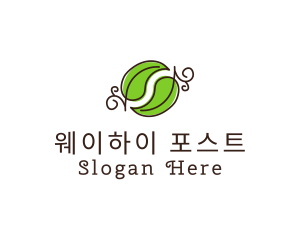 Green Herbal Leaves logo design