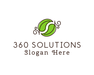 Green Herbal Leaves logo design