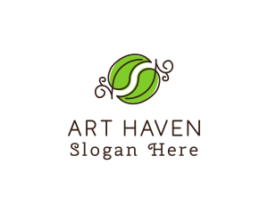 Green Herbal Leaves logo design