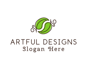 Green Herbal Leaves logo design