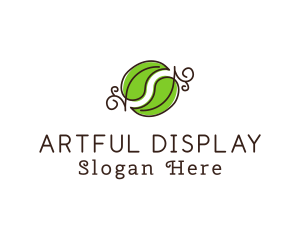 Green Herbal Leaves logo design