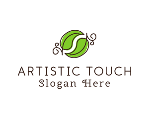 Green Herbal Leaves logo design