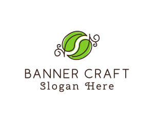 Green Herbal Leaves logo design