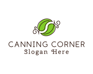 Green Herbal Leaves logo design