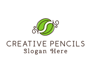 Green Herbal Leaves logo design