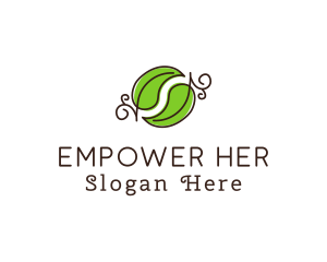 Green Herbal Leaves logo design