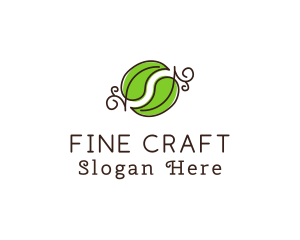 Green Herbal Leaves logo design