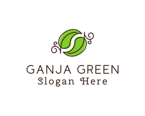 Green Herbal Leaves logo design