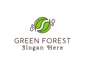 Green Herbal Leaves logo design