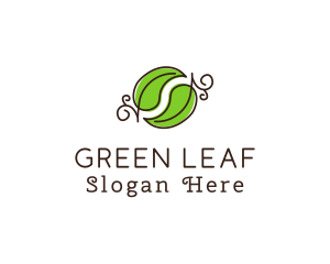 Green Herbal Leaves logo design