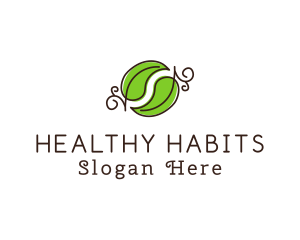 Green Herbal Leaves logo design