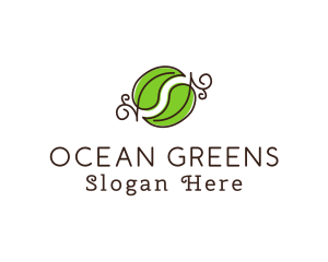Green Herbal Leaves logo design