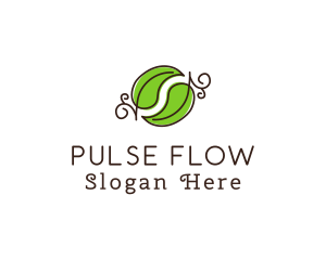 Green Herbal Leaves logo design