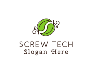 Green Herbal Leaves logo design