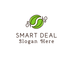 Green Herbal Leaves logo design