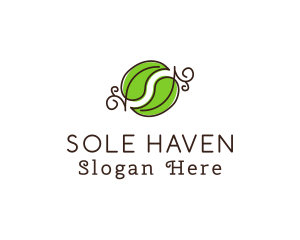 Green Herbal Leaves logo design