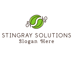 Green Herbal Leaves logo design