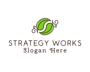 Green Herbal Leaves logo design