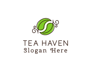 Green Herbal Leaves logo design