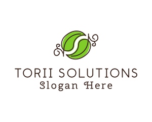 Green Herbal Leaves logo design