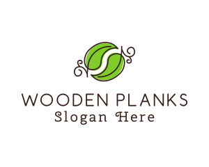 Green Herbal Leaves logo design