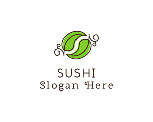 Green Herbal Leaves logo design