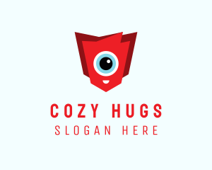 Cuddly - Cute Cyclops Eye logo design