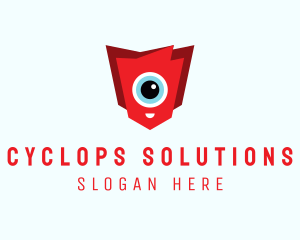 Cute Cyclops Eye logo design