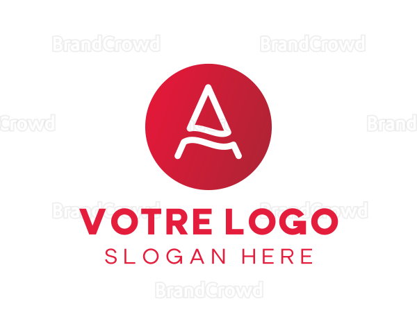 Gradient Circle Letter A Logo