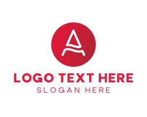 Letter - Gradient Circle Letter A logo design