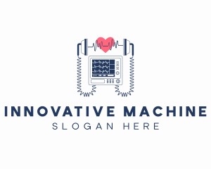 Medical Defibrillator Machine logo design