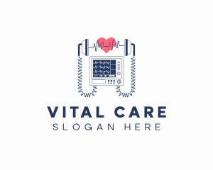 Medical Defibrillator Machine logo design