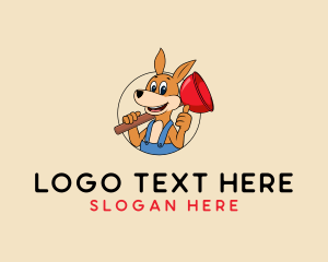 Plunger - Plunger Kangaroo Handyman logo design