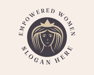 Queen Lady Crown  logo design