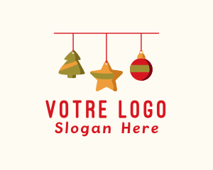 Decorative Christmas Ornament Logo