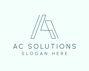 Modern Geometric Letter A logo design