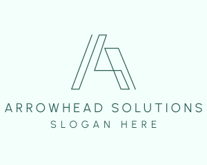 Modern Geometric Letter A logo design