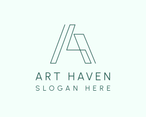 Modern Geometric Letter A logo design