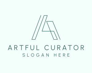 Modern Geometric Letter A logo design