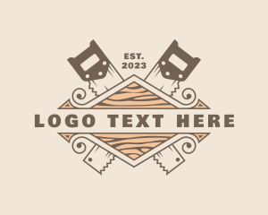 Logger - Saw Wood Carpentry logo design