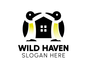 Penguin House Zoo  logo design