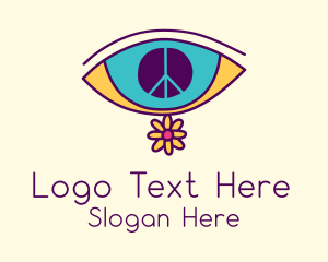 Hippie Peace Eye Logo