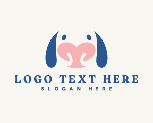 Heart - Pet Dog Nose logo design