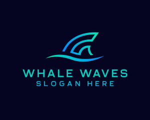 Fin Surf Wave logo design