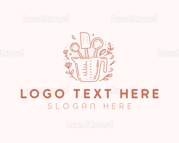 Floral Baking Measuring Cup Logo