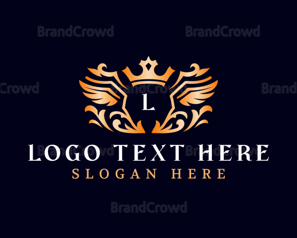 Luxury Crown Wings Logo