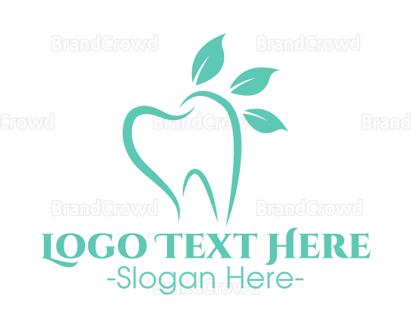 Green Dental Tooth Logo