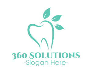 Green Dental Tooth logo design